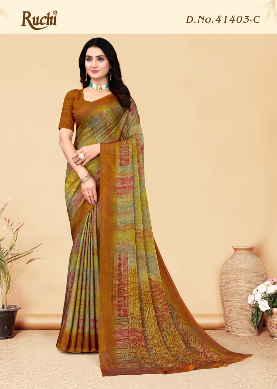Kajal Chiffon Vol 2 By Ruchi Daily Wear Wholesale Saree Suppliers In Mumbai
